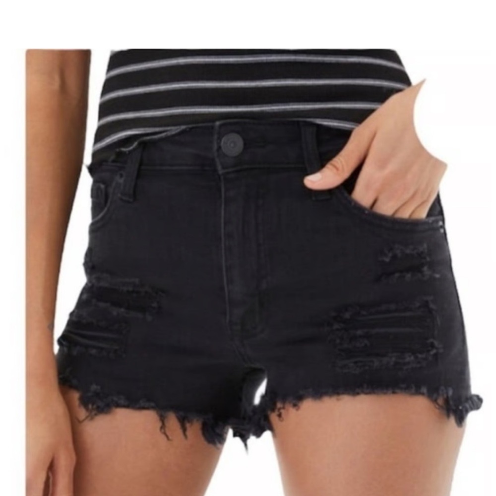 Aeropostale black denim shorts NWT 2
